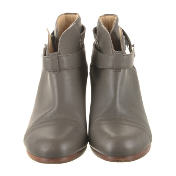 Rag & Bone "Harrow" Gray Leather & Block Heel Ankle Boots, Size EU 39.5/US 9 - Picture 3 of 9
